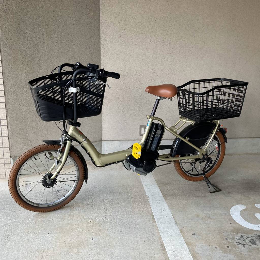 ヤマハ PAS Kiss mini の前チャイルドシートをカゴに換装にした