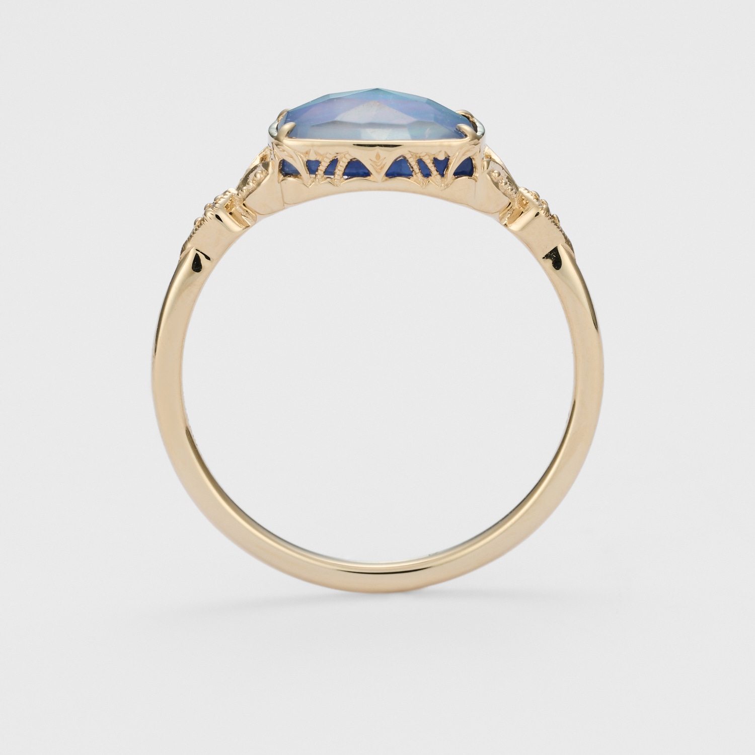 K10サファイア／クォーツ／シェルリング｜リング｜アガット 公式