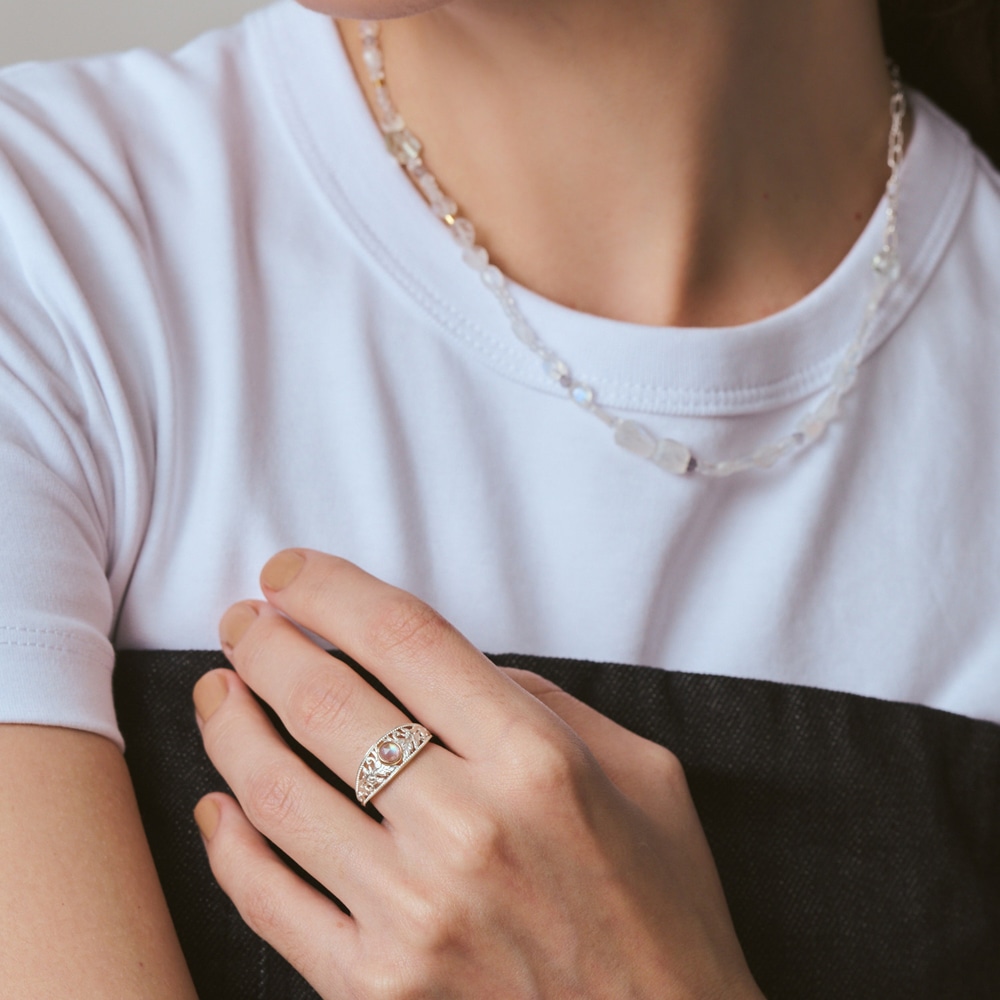 シルバーラブラドライトリング｜リング｜アガット 公式オンラインストア