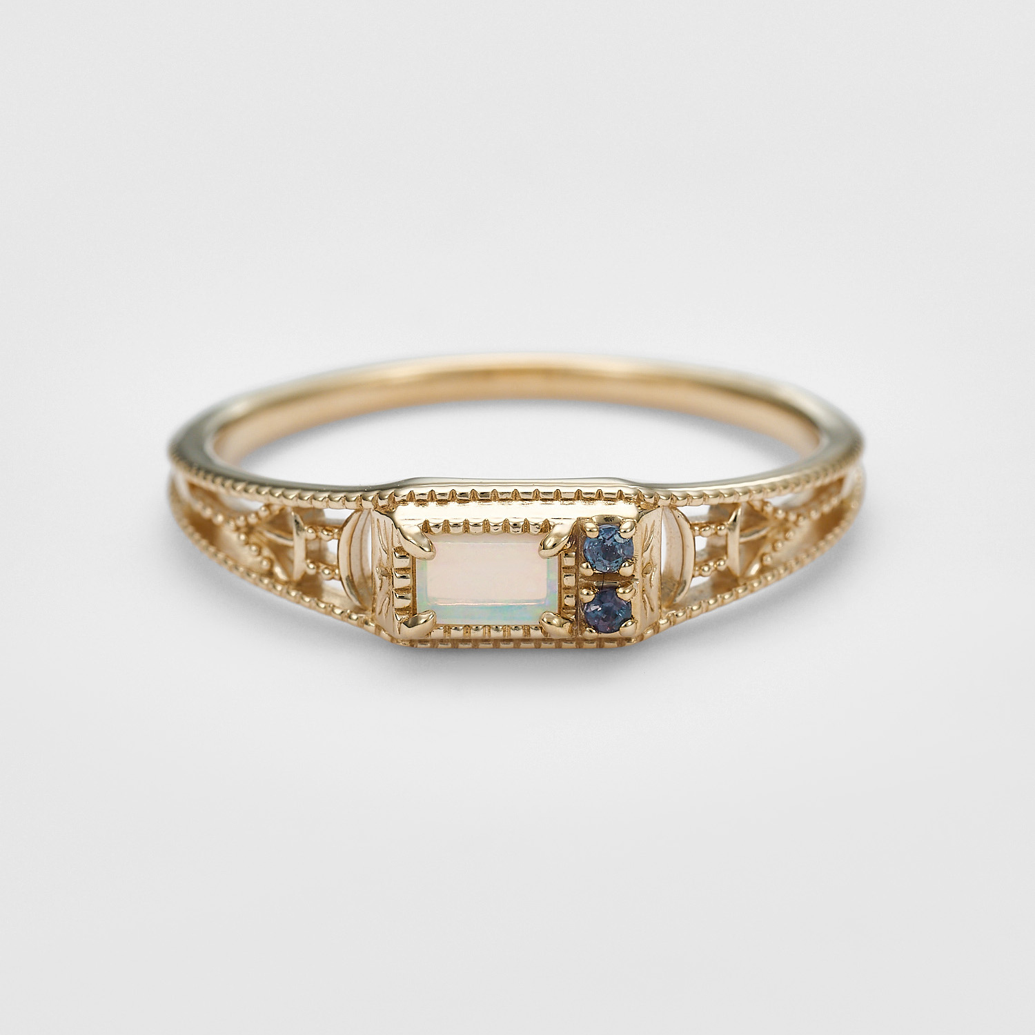 双子座＞K10オパール／アレキサンドライトリング｜リング｜アガット