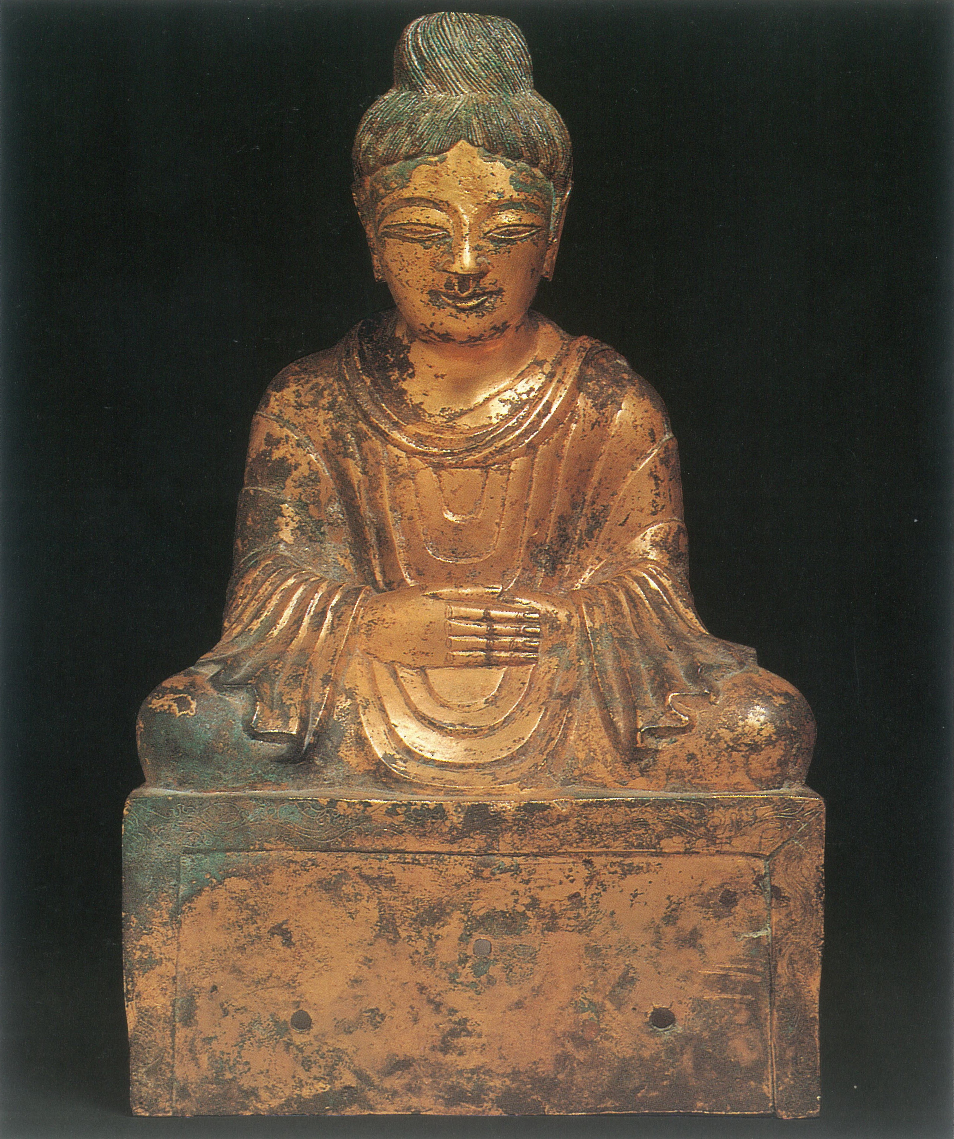 後趙建武四年金銅佛坐像| 財團法人覺風佛教藝術文化基金會