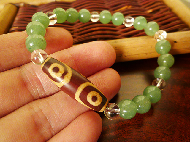 人間関係を改善、正しい道へ導かれる 三眼天珠＆アベンチュリン