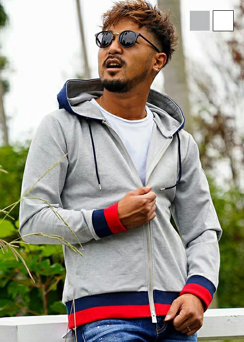 SALE】リブラインジップパーカー | adamsJUGGLER（アダムスジャグラー