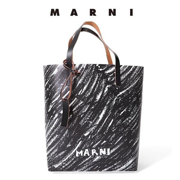 MARNI マルニ クレヨンプリント PVC オープンショッパー トートバッグ
