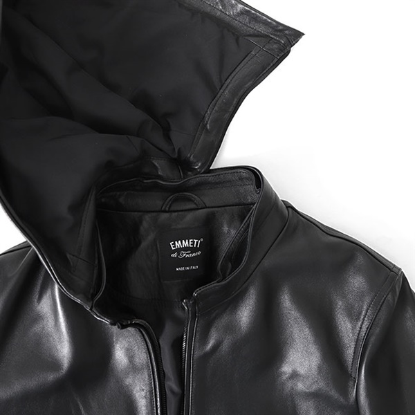EMMETI エンメティ JURI HOODIE ユリ フード付き レザージャケット