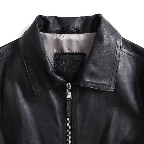 EMMETI エンメティ GIACOMO 襟付き シングル ライダースジャケット