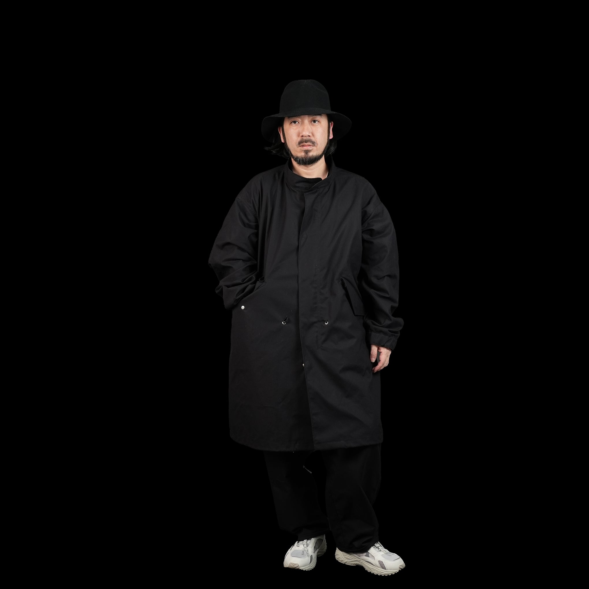 PH23FW-008 | P.H. M. BM S.WAX CLOTH MODS COAT | Color:Black