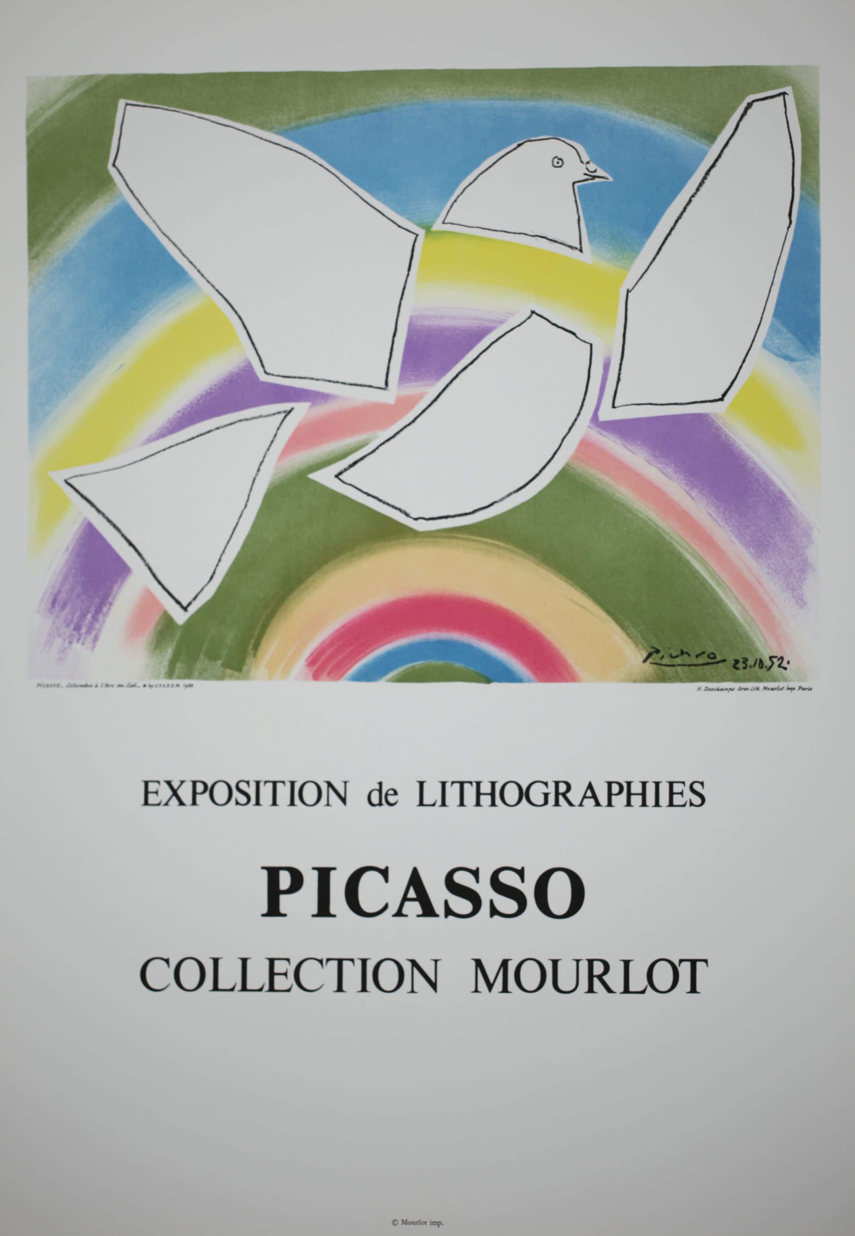パブロ・ピカソ 【鳩】イメージサイズ76x54cm リトグラフポスター