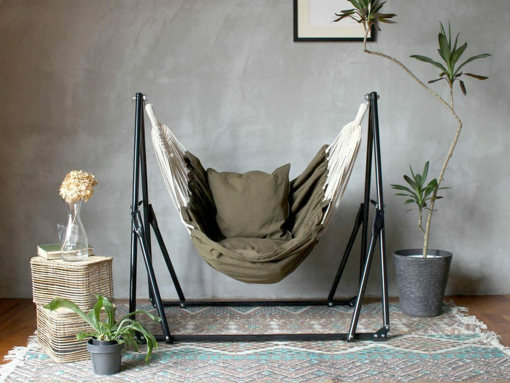 ハンモック 自立式 3way 室内 屋外 一人用 5点セット | a.depeche