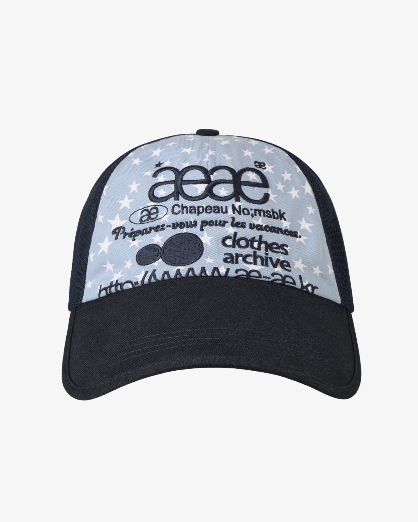 WEB LOGO STAR MESH CAP [SKYBLUE] – aeae JAPAN