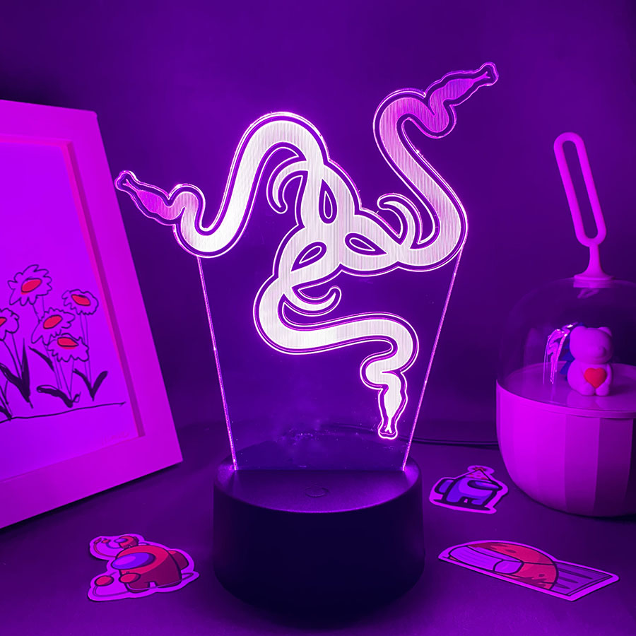 Hot Game Razer Logo 3D Led Neon Night Light Birthday Toys Gift For
