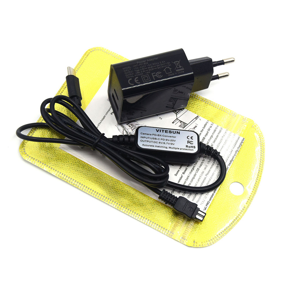 充電器とバッテリーアダプターケーブル,pd充電器,AC-L200,l200c,l200d