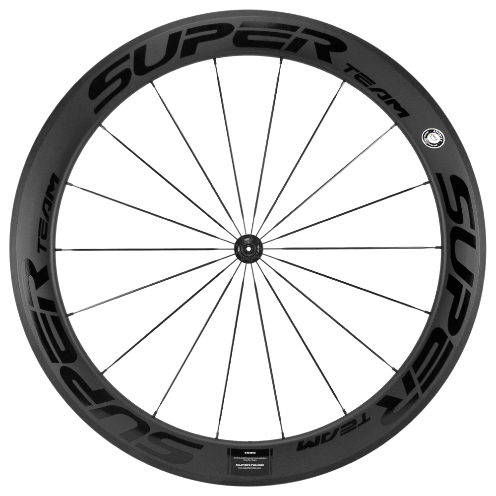 Superteam-チューブレスカーボンロード自転車ホイール,フロント60mm