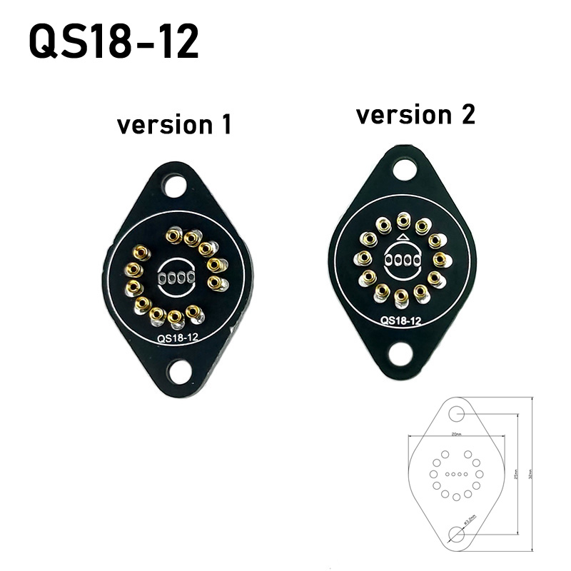 ニキシー管ホルダーソケットプラグ IN14 IN12 IN18 IN-8 QS18-12 IN-19