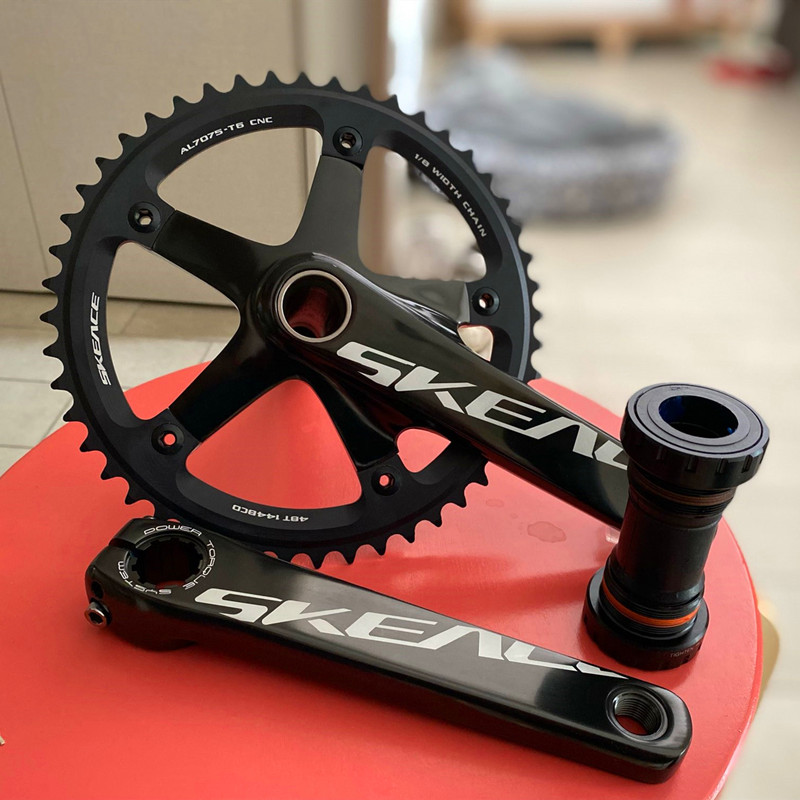 SKEACE ホローテック クランクセット、ピスト クランク、シングル