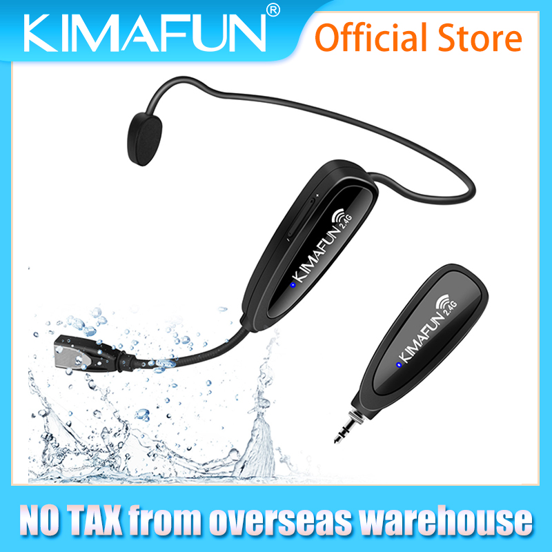 KIMAFUN 2.4G ワイヤレスフィットネスマイク、エアロビクス、ヨガ