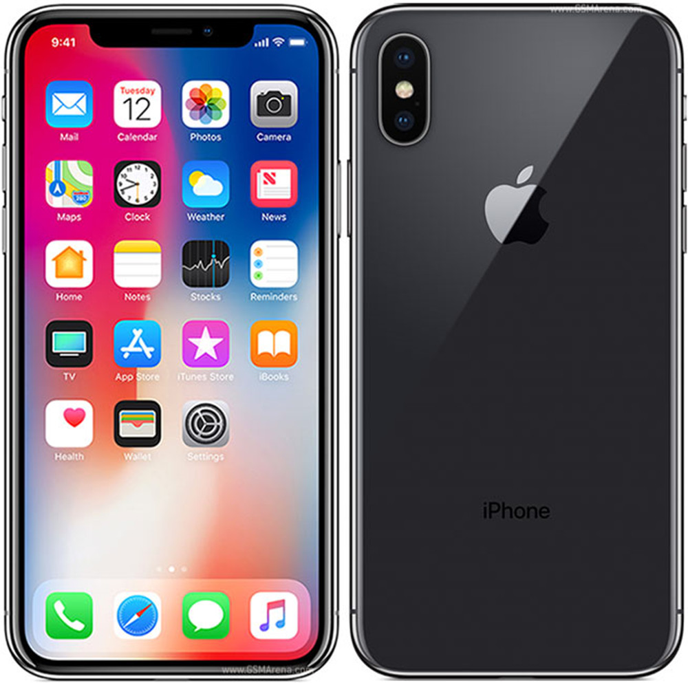 Apple-スマートフォン,iPhone X,64GB, 256GB ROM, 5.8インチ,顔認識