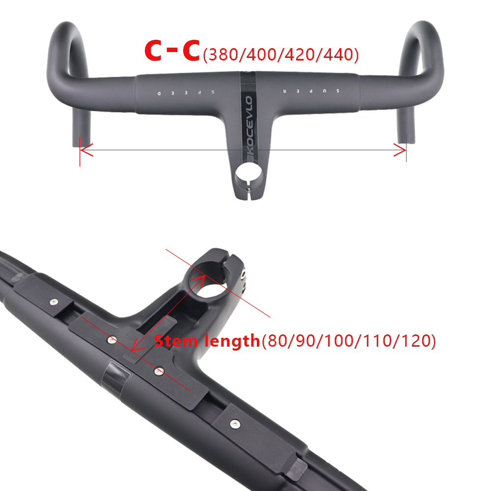kocevlo 一体型カーボンハンドル 380mm×80mm