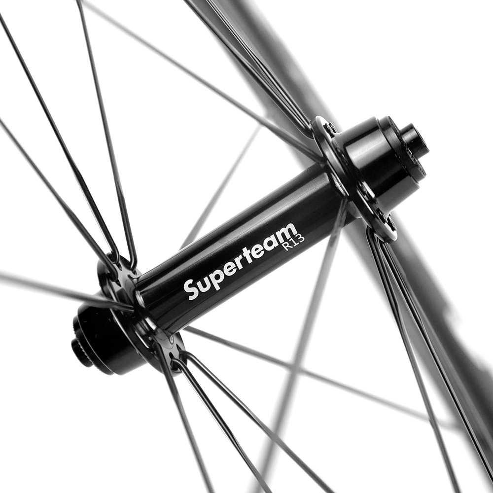 Superteam-チューブレスカーボンロード自転車ホイール,フロント60mm