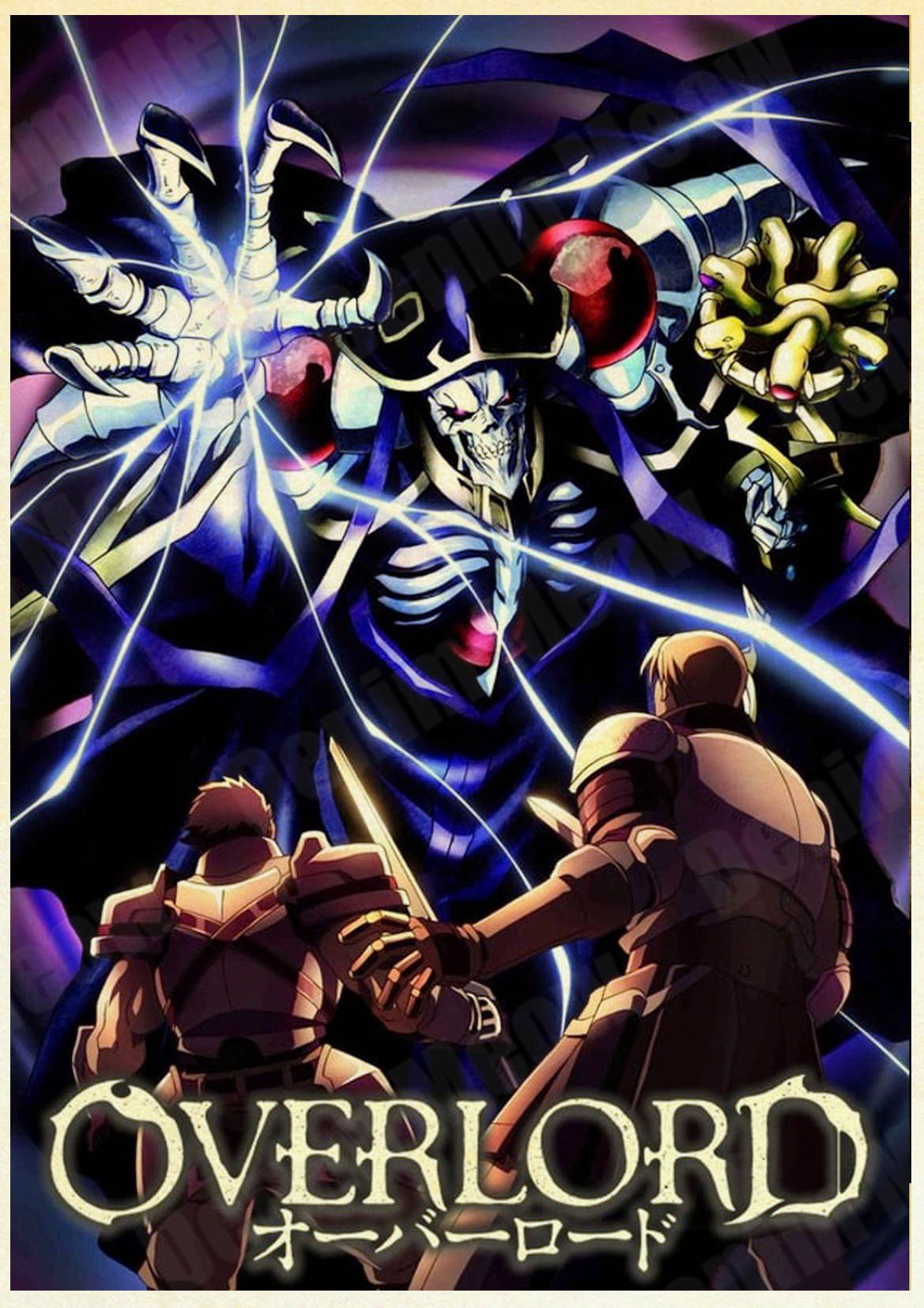 オーバーロードメタルポスター、日本のアニメ、レトロ、Tin、バー用