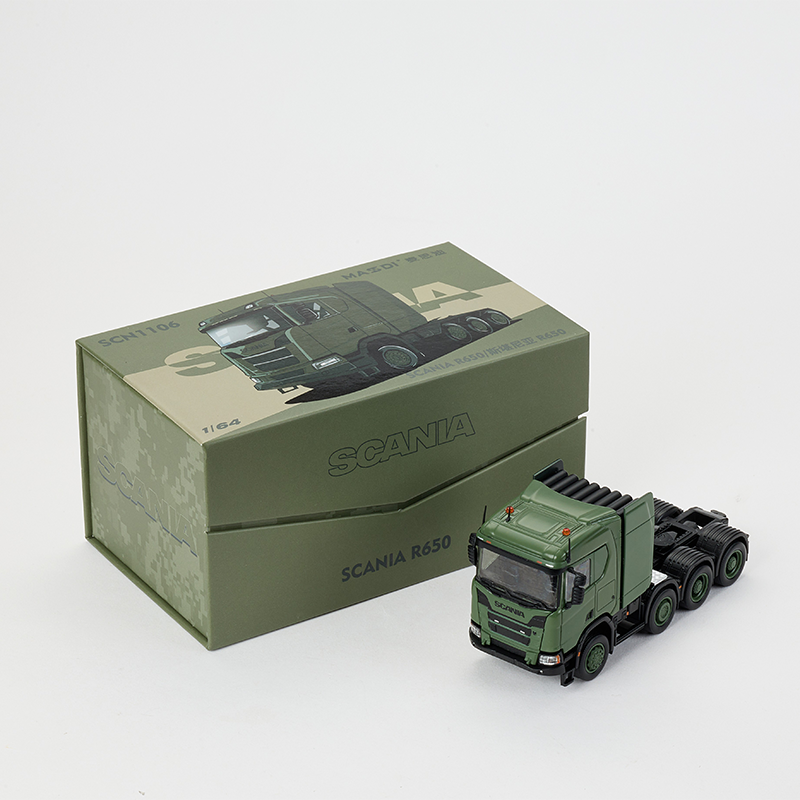 MASSDI 1:64 スカニアトラックトレーラーヘッドシミュレーション合金車