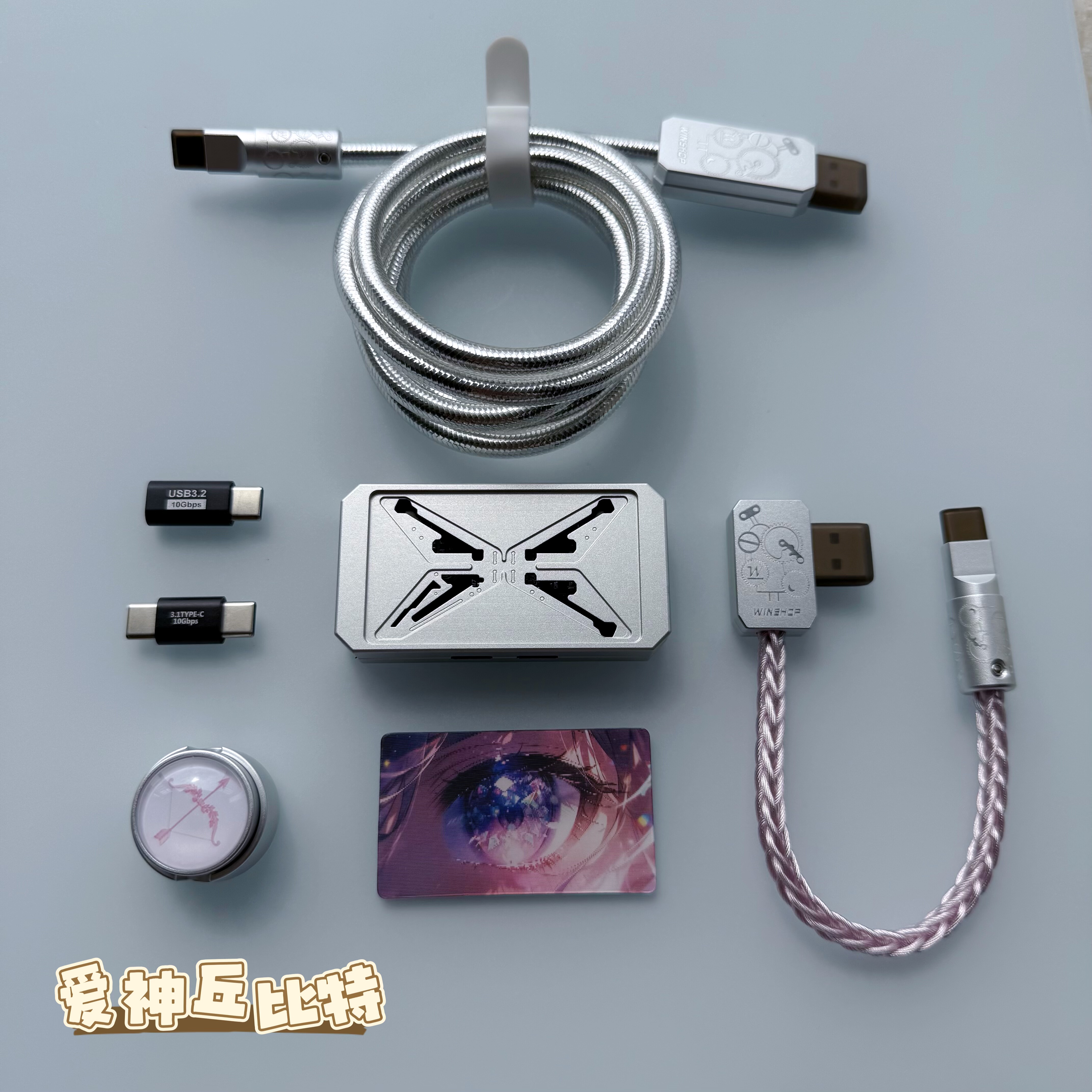 Winshop ゲーミングキーボード ワイヤー タイプC USB 分離可能 2 to 4