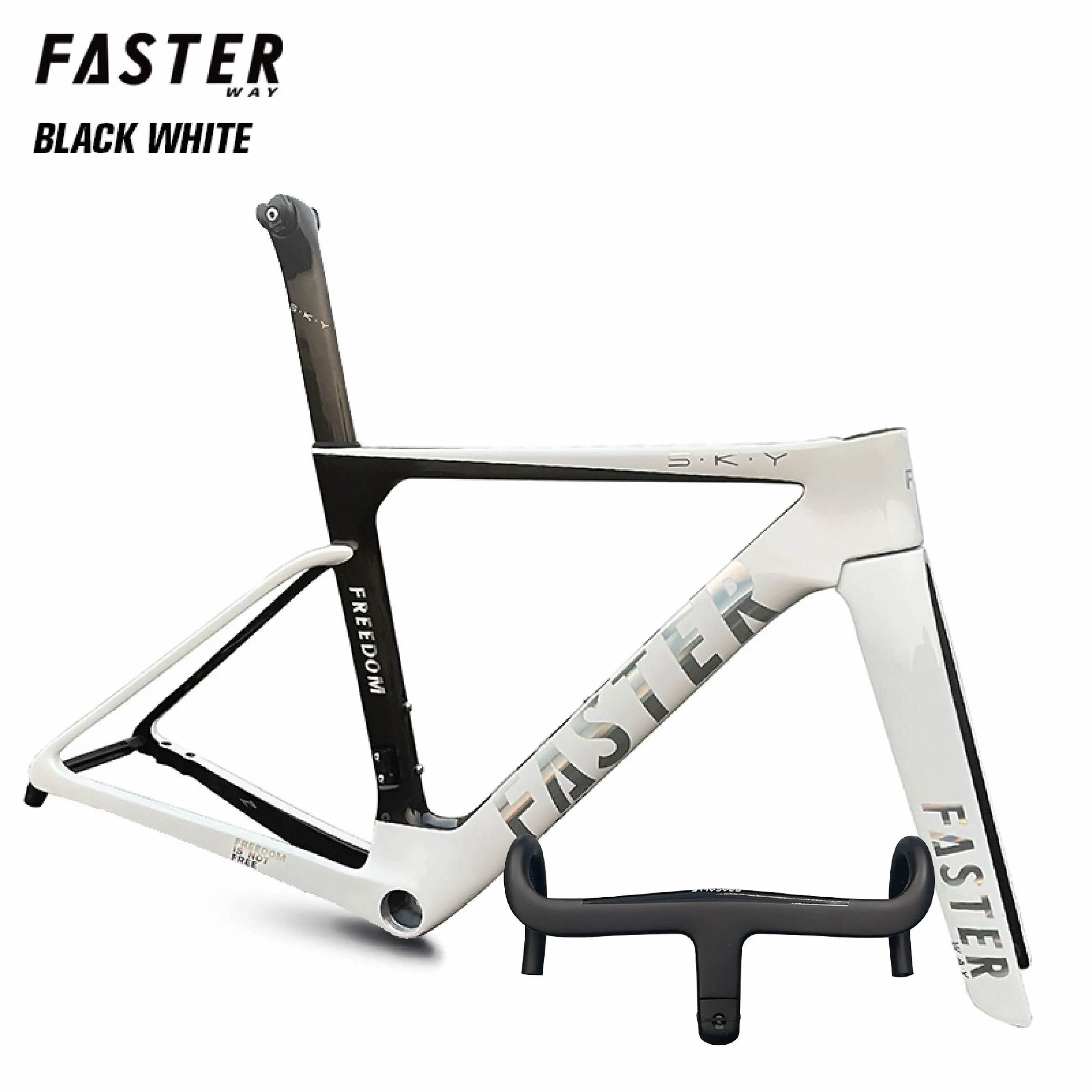 FASTERWAY Freedom Classic Black Horse Frameset Carbon Bike Road