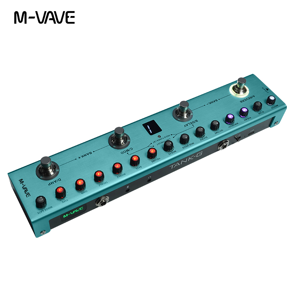 M-vave Tank-G Rechargeable Multi Effects Pedal 36 Presets,9 Preamp