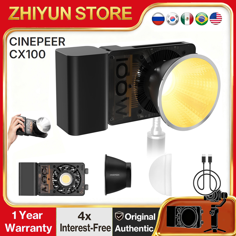 ZHIYUN CINEPEER CX100 100W ハンドヘルドCOBライト ポケットライト