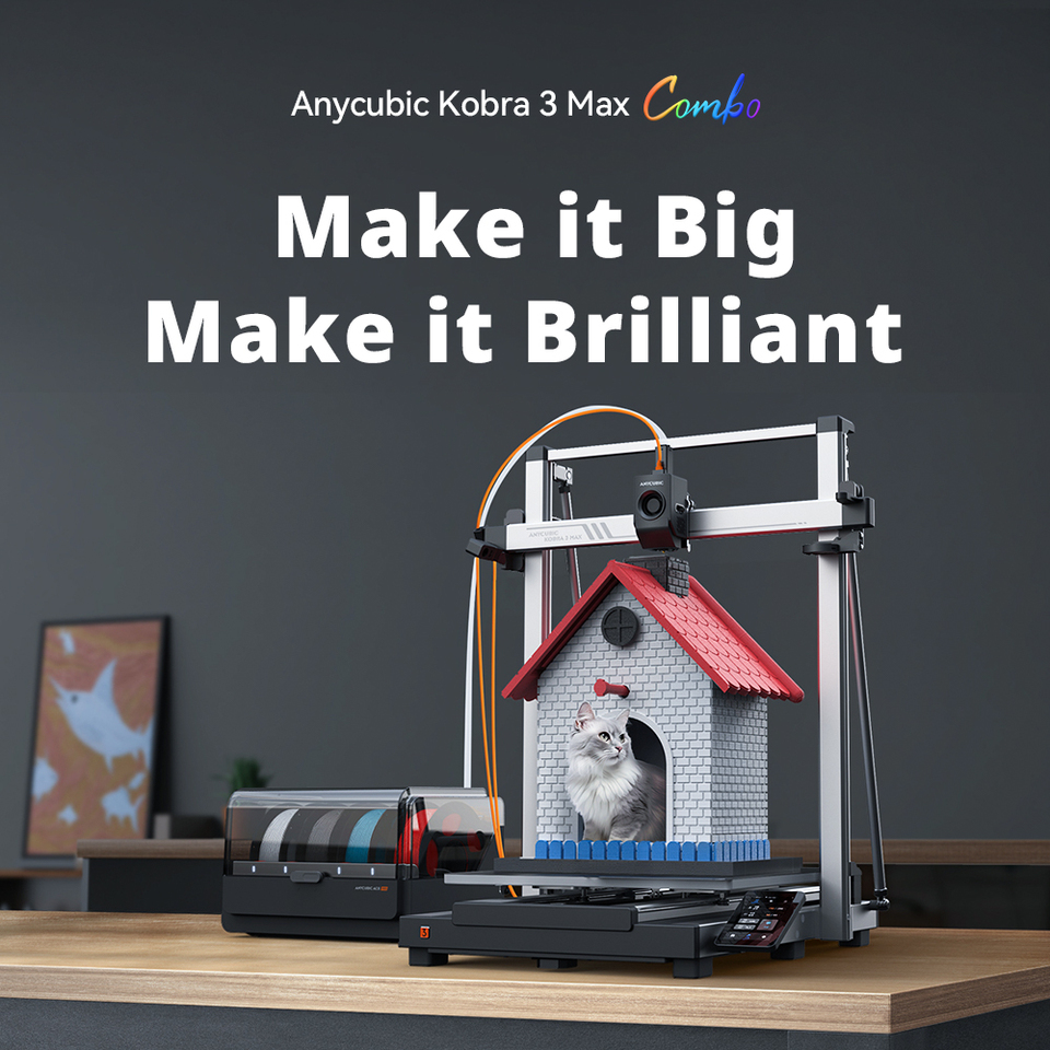 ANYCUBIC Kobra 3 Max マルチカラー3Dプリンター、最大600mm/sの印刷