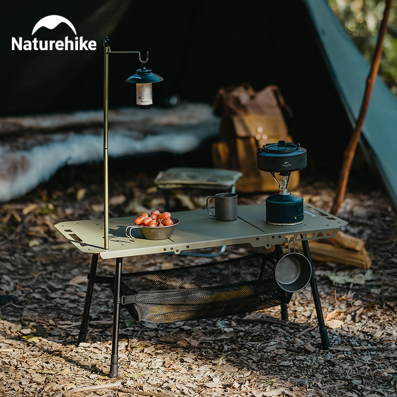 Naturehike 2025 New IGT Camping Table Hanging Lantern Pole Folding