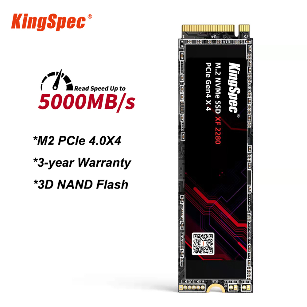 KingSpec SSD M.2 NVME 1TB 2TB M2 2280 500g PCIe 4.0 HD 5000mb/s