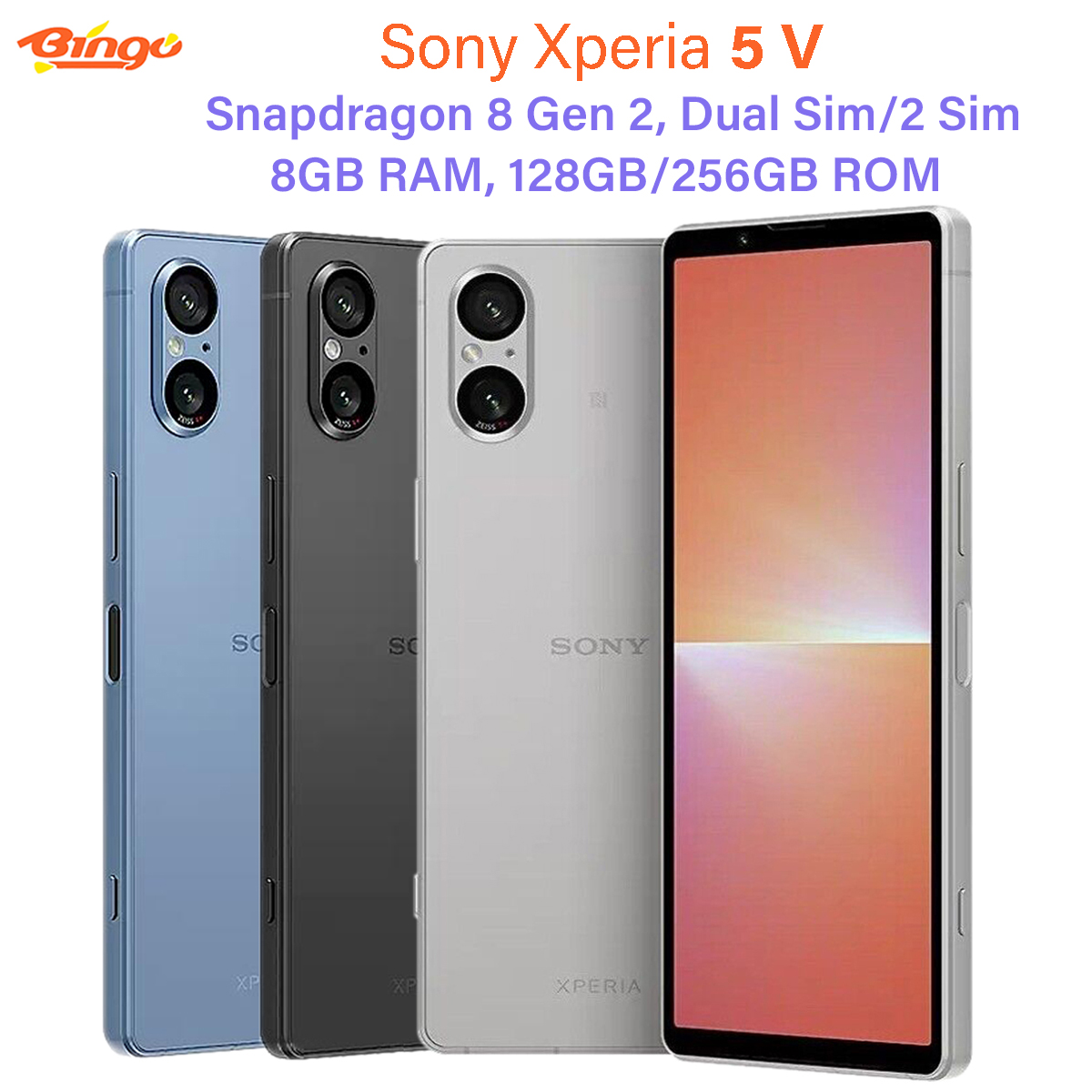 Sony Xperia 5 V 5G XQ-DE72 128GB 256GB ROM 8GB RAM Octa Core 6.1