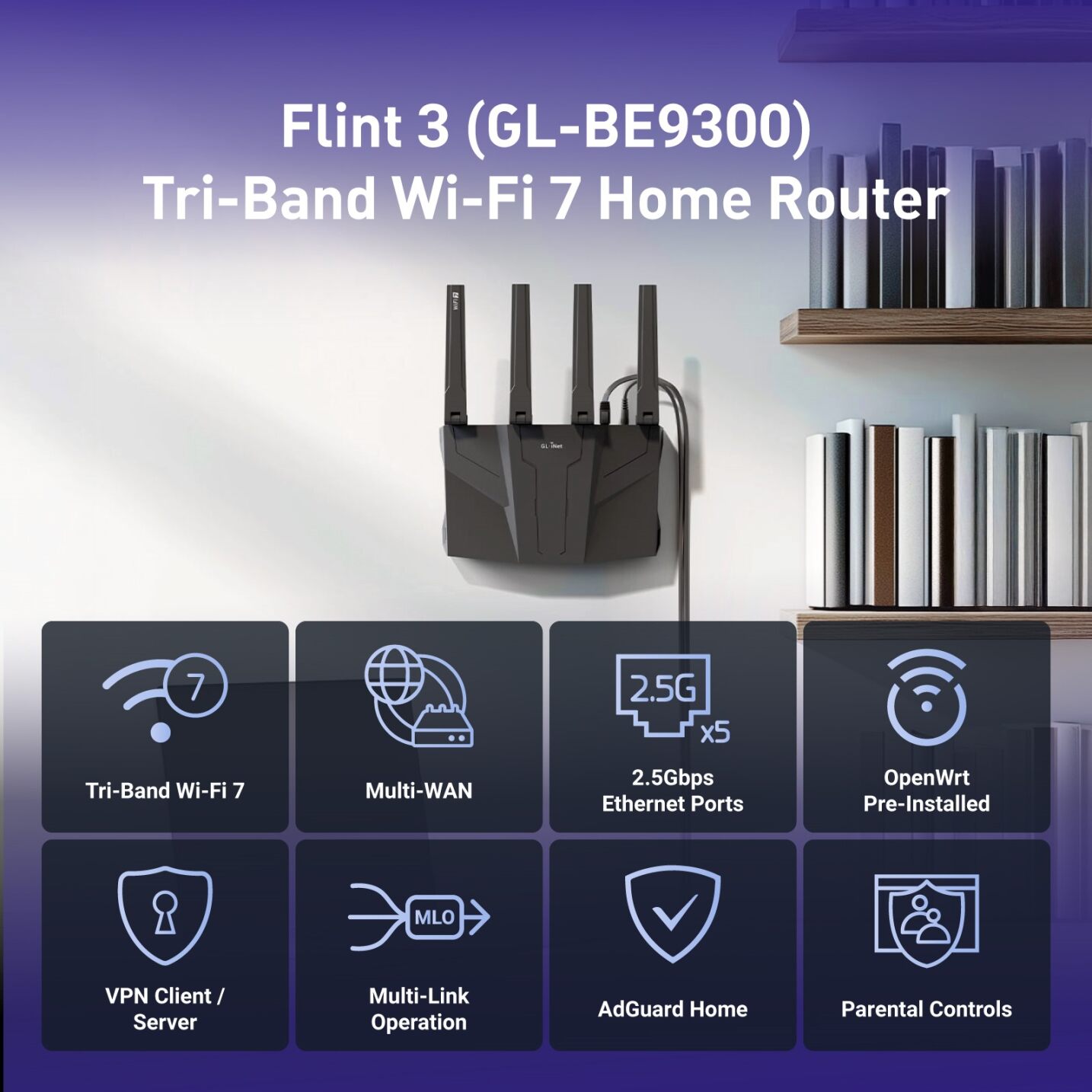 GL.iNet GL-BE9300 (Flint 3) 最初のトライバンドWi-Fi 7ホーム