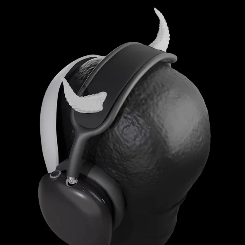 AirPods Maxケースカバー用デビルホーン、Y2Kヘッドホンケース