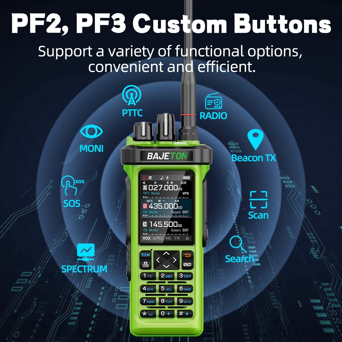 BAJETON BJ-9000ハンディー無線機 受信専用機(送信不可) BAJETON BJ