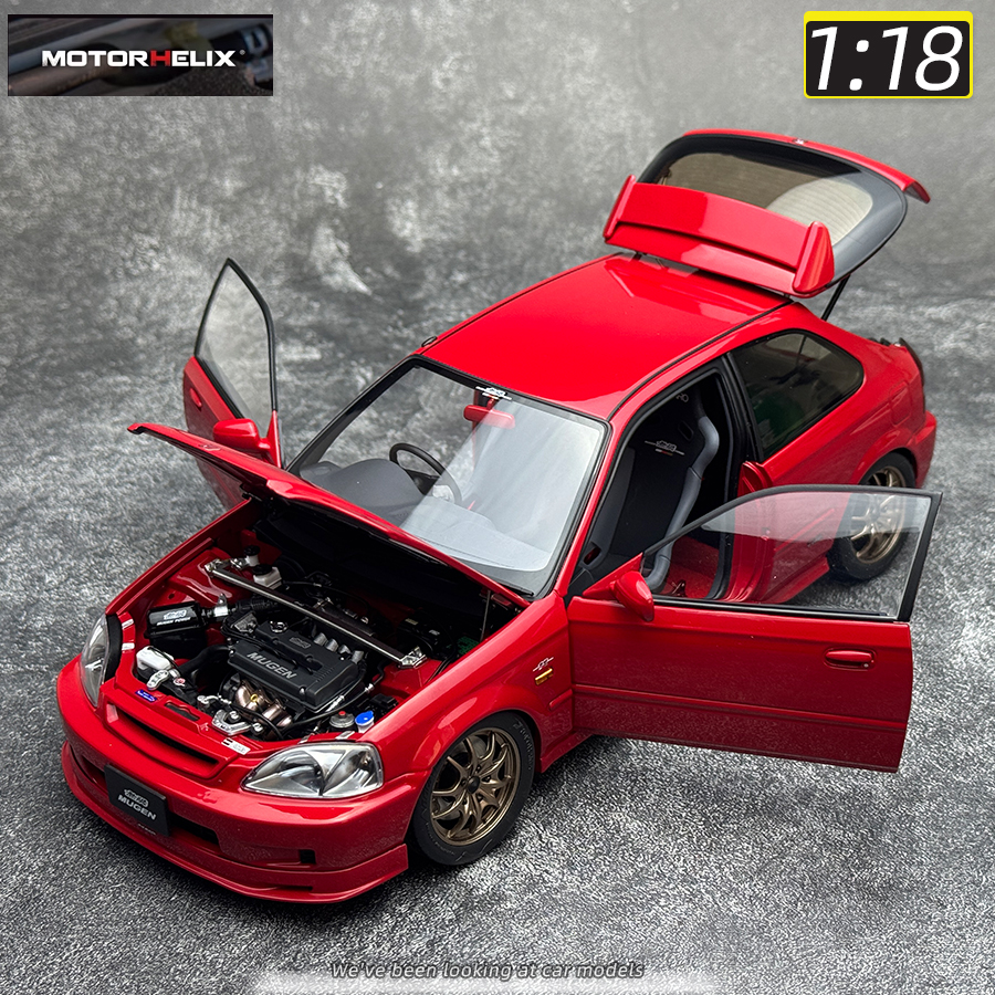 電動ヘリックス-Mh 1:18、ホンダシビックタイプer ek9、カーモデル