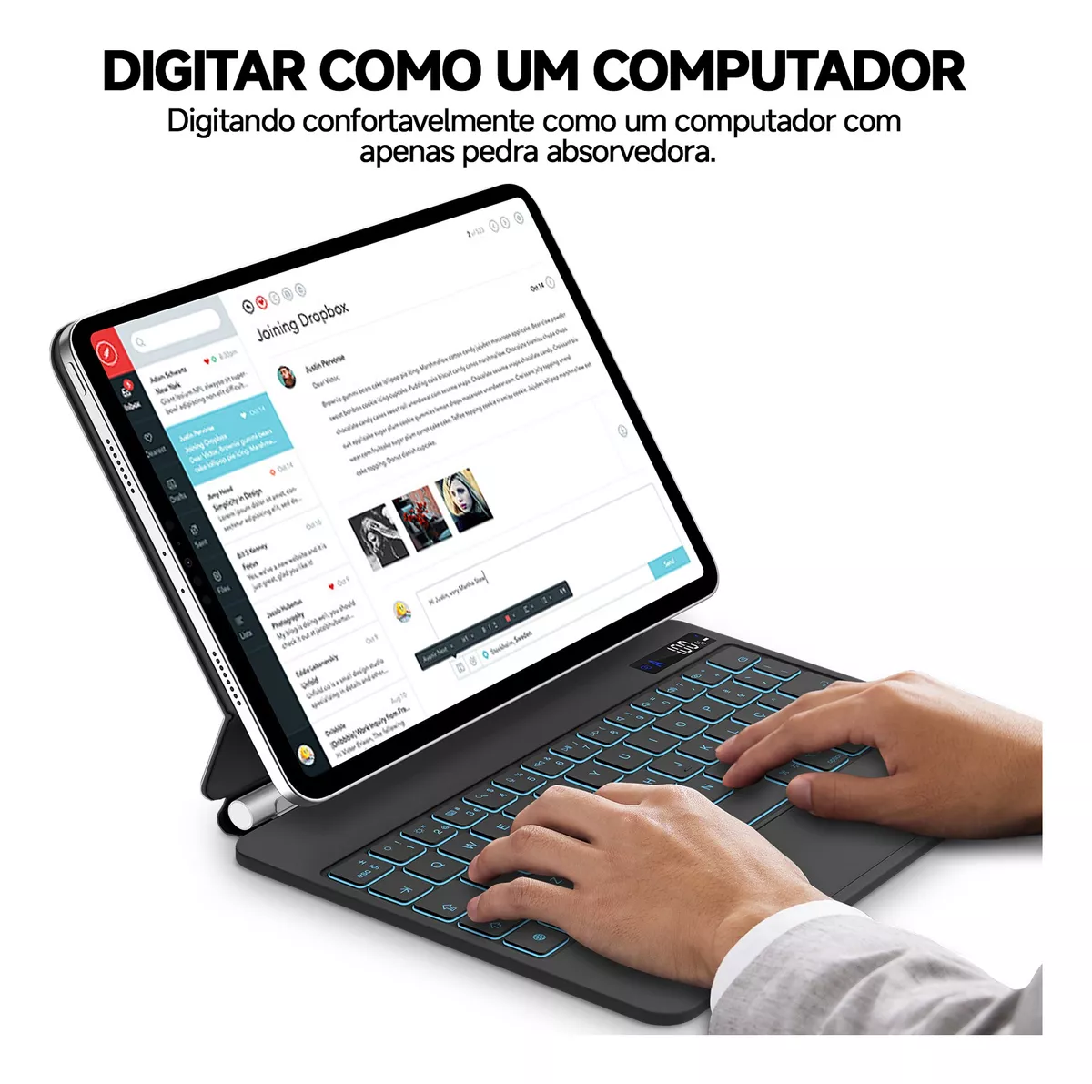 Bettdow Bluetooth Magic Keyboard for ipad pro 12.9 2018-2022 Air