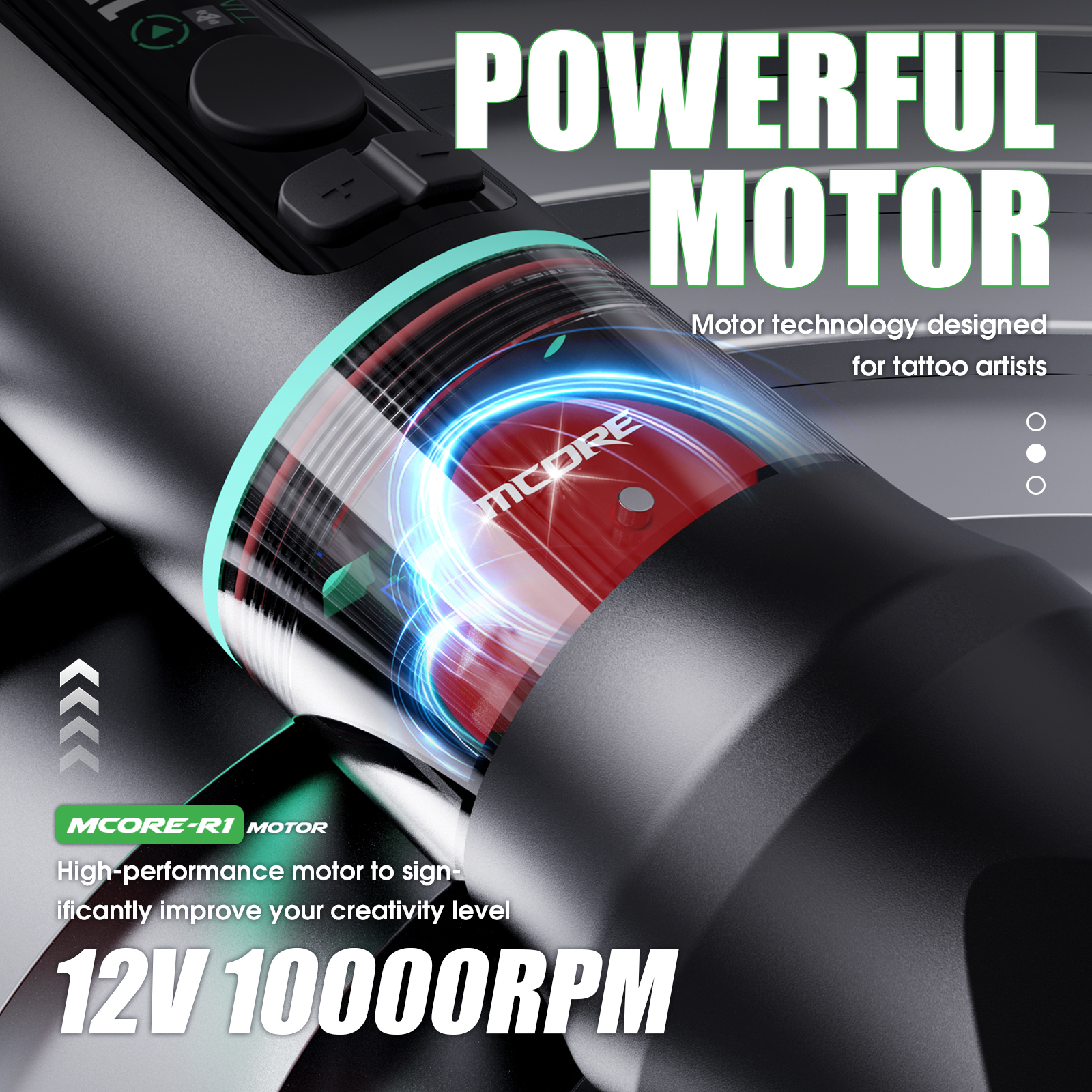 Dragonhawk X20 PRO Rotary Wireless Tattoo Machine Bluetooth LED