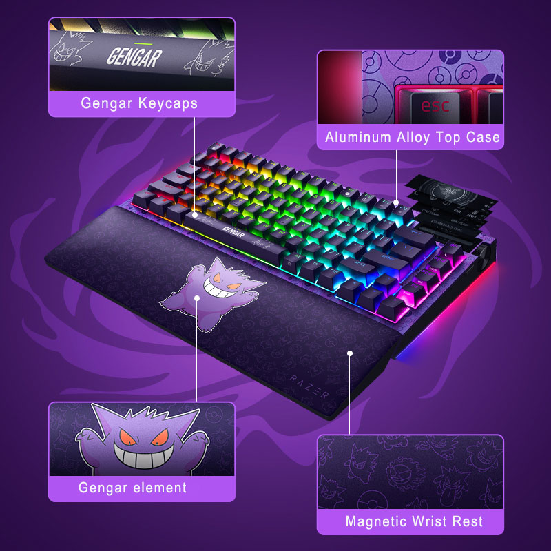 Razer ポケモン Gengar エディション BlackWidow V4 Pro 75