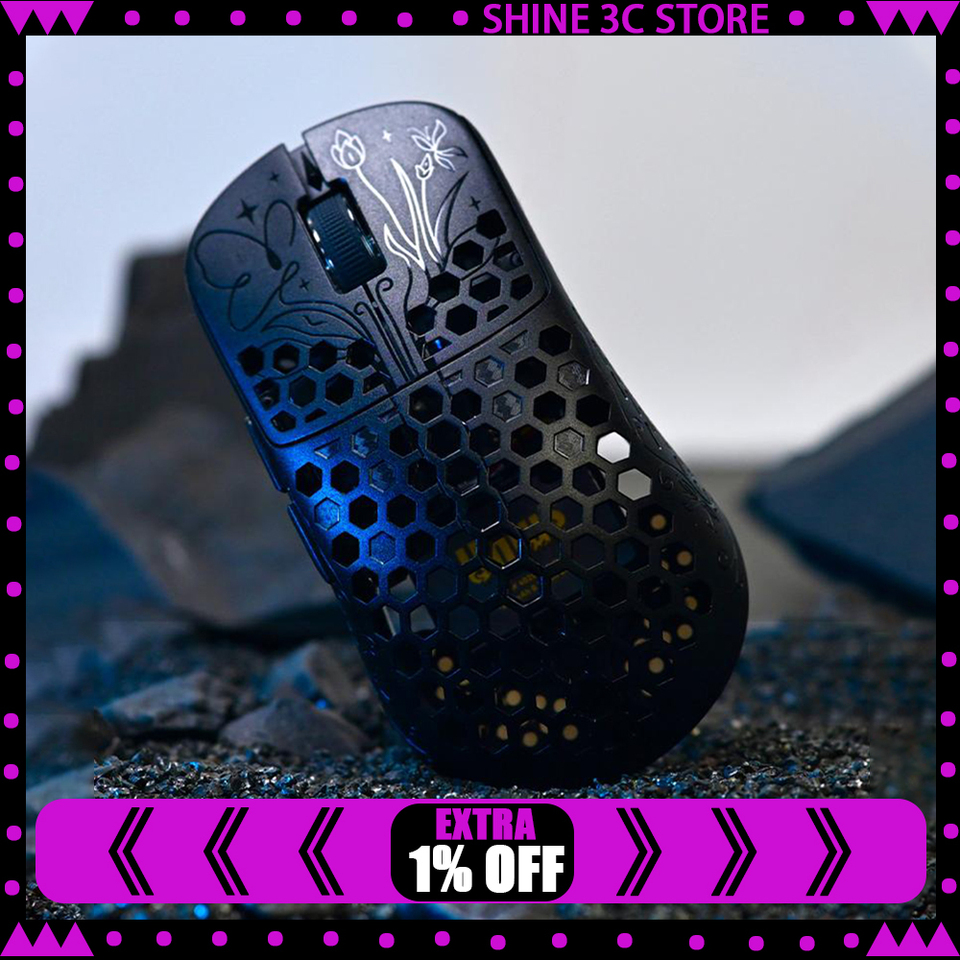 Unius Black Lotus Carbon Fibre Mouse Dual Mode Wireless Mouse