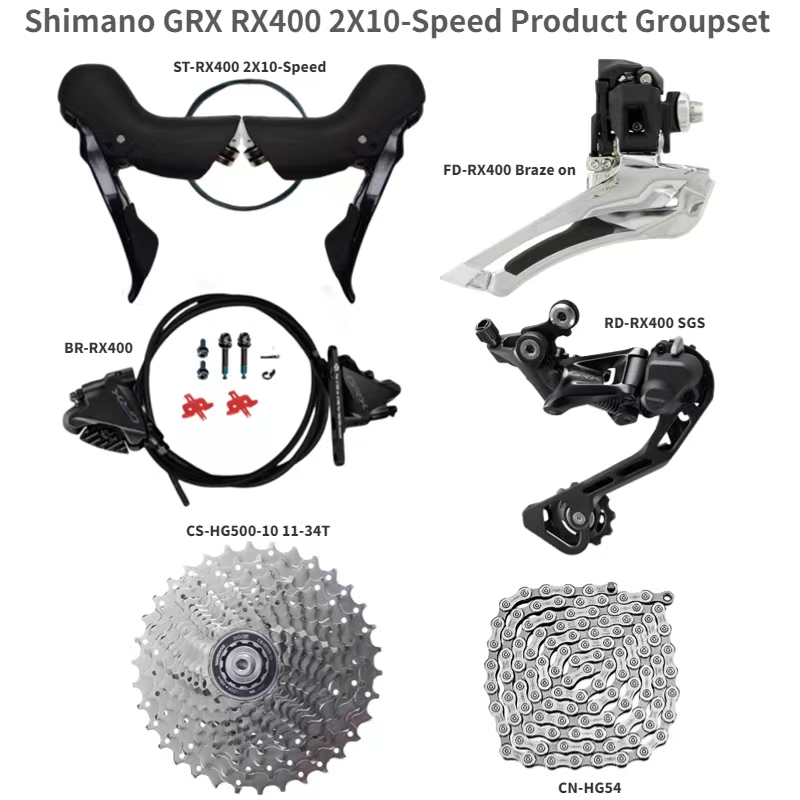 GRX RX400 170mm 10Sクランクセット New Shimano GRX RX400 2x10-speed