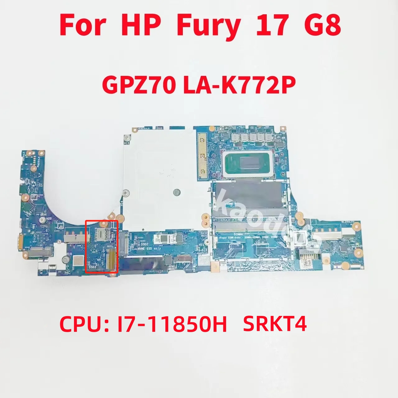 GPZ70 LA-K772P Mainboard For HP Zbook Fury 17 G8 Laptop