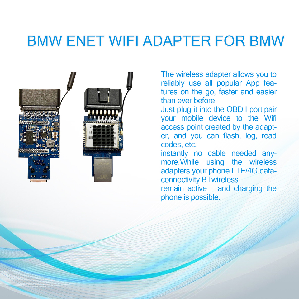 Enet Wifi アダプター BMW F/G/I シリーズ Obd2 Wifi CarPlay 互換