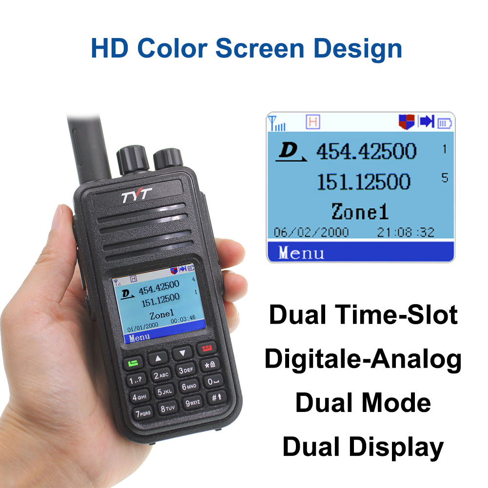 TYT MD-UV380 DMRデジタル双方向無線機 デュアルバンド 136-174Mhz