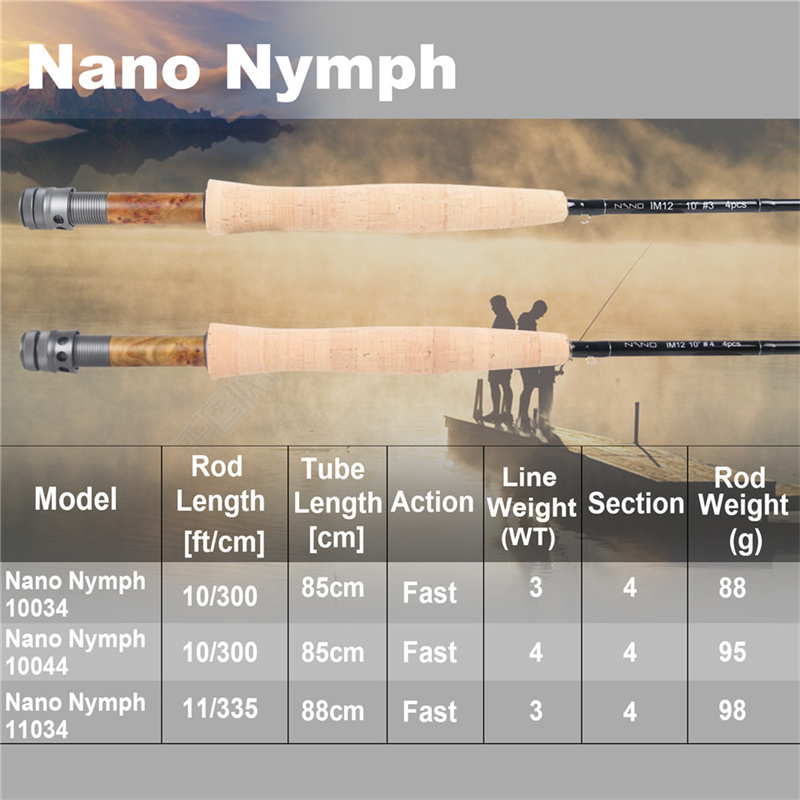 Maximumcatch NANO Nymph 10FT/11FT 2/3/4wt Fly Fishing Rod IM12