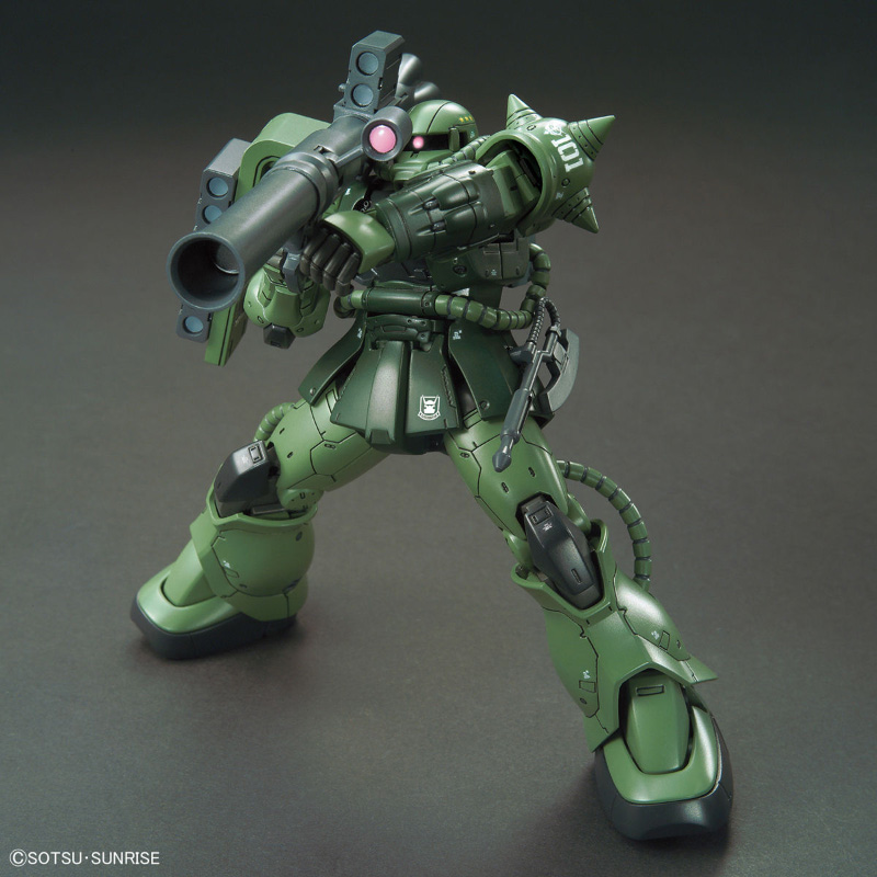 バンダイ-gundamモデルキットMS-06C zaku 2,アニメアクション