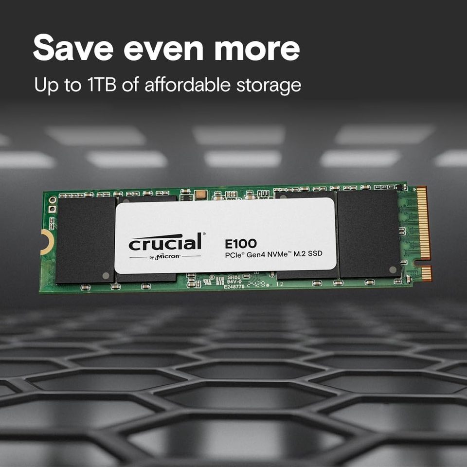 Crucial SSD E100 480GB 1TB 2TB PCIe 4.0 Gen4 2280 NVMe M.2