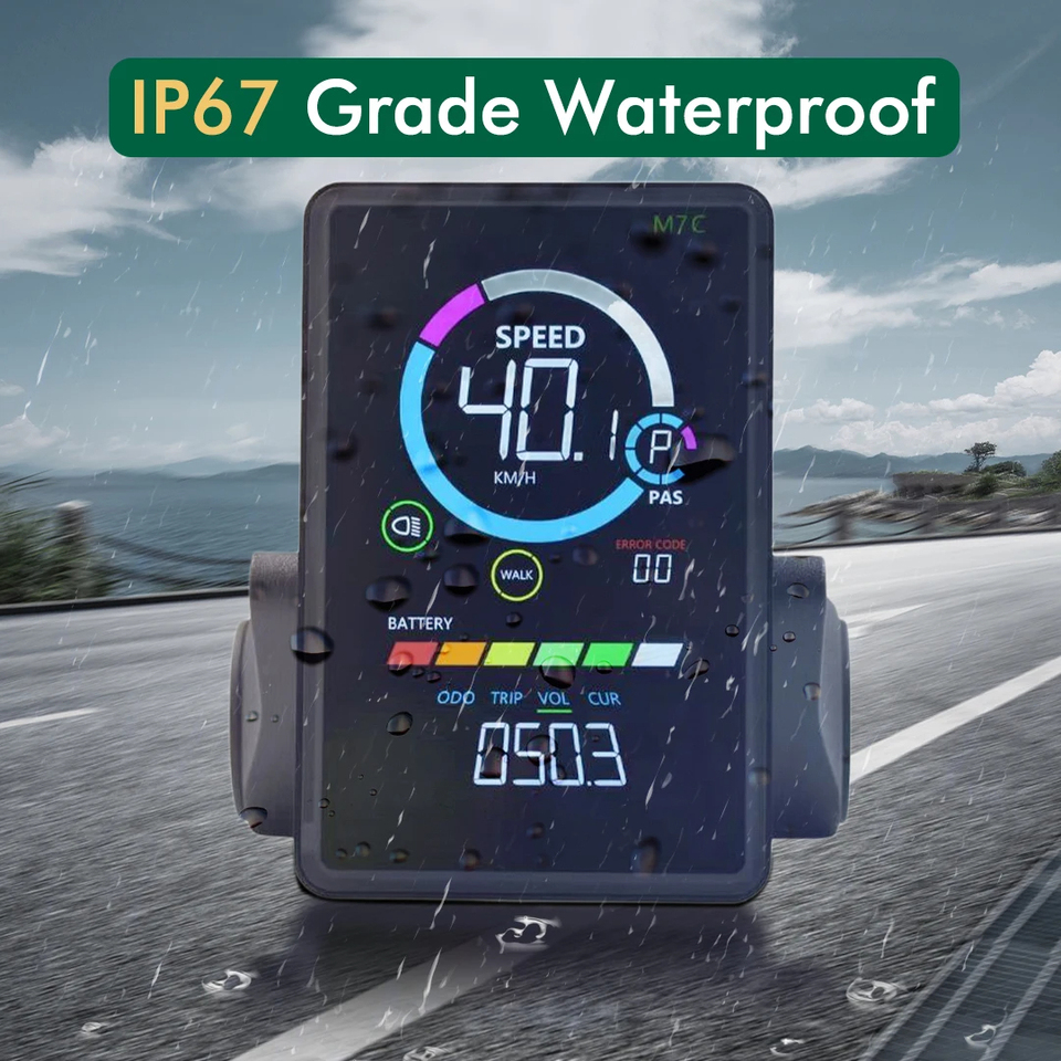 UART2 E-bike LCD M7C-2 Colorful Display Meter 24V-60V SM