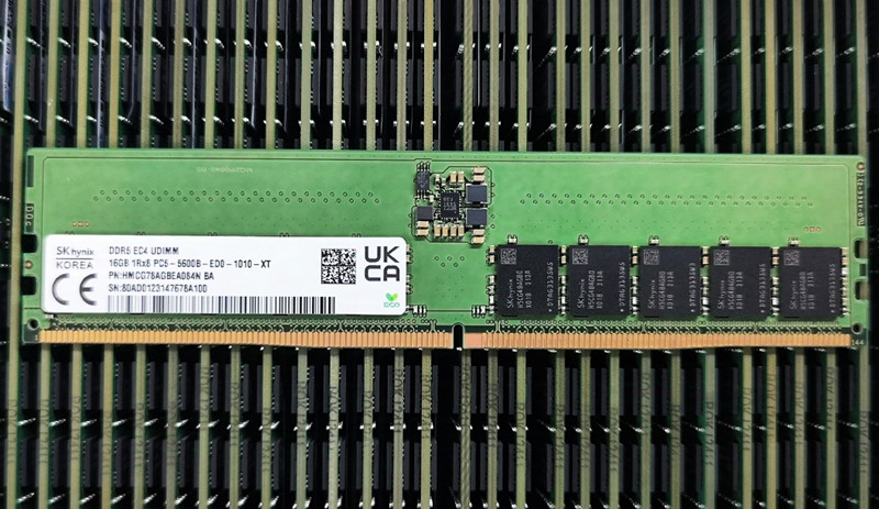 SK Hynix DDR5 16GB 5600B PC5 5600MHz 1Rx8 純粋な ECC UDIMM RAM